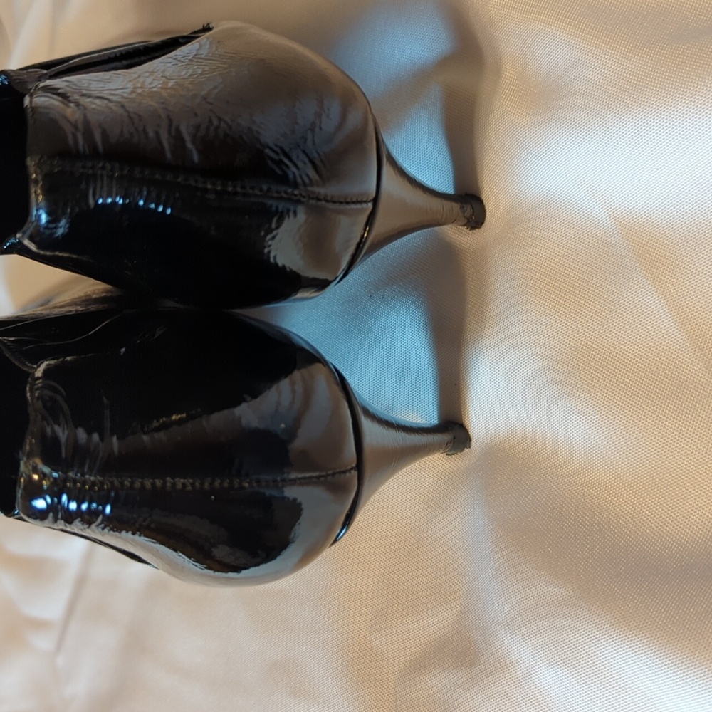Prada Black Patent Booties Sz 39(Repair Needed) - Picture 7 of 12